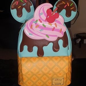Loungefly Mickey and Minnie Ice cream Minibackpack